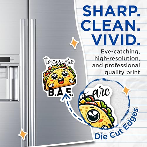(2 Pack) Tacos are BAE Magnets Magnets - Cute Kitchen Decor - Funny Taco Lover - 5" On Longest Side - Made in USA - Sticks to Refrigerators & Metal Surfaces - MAG8795