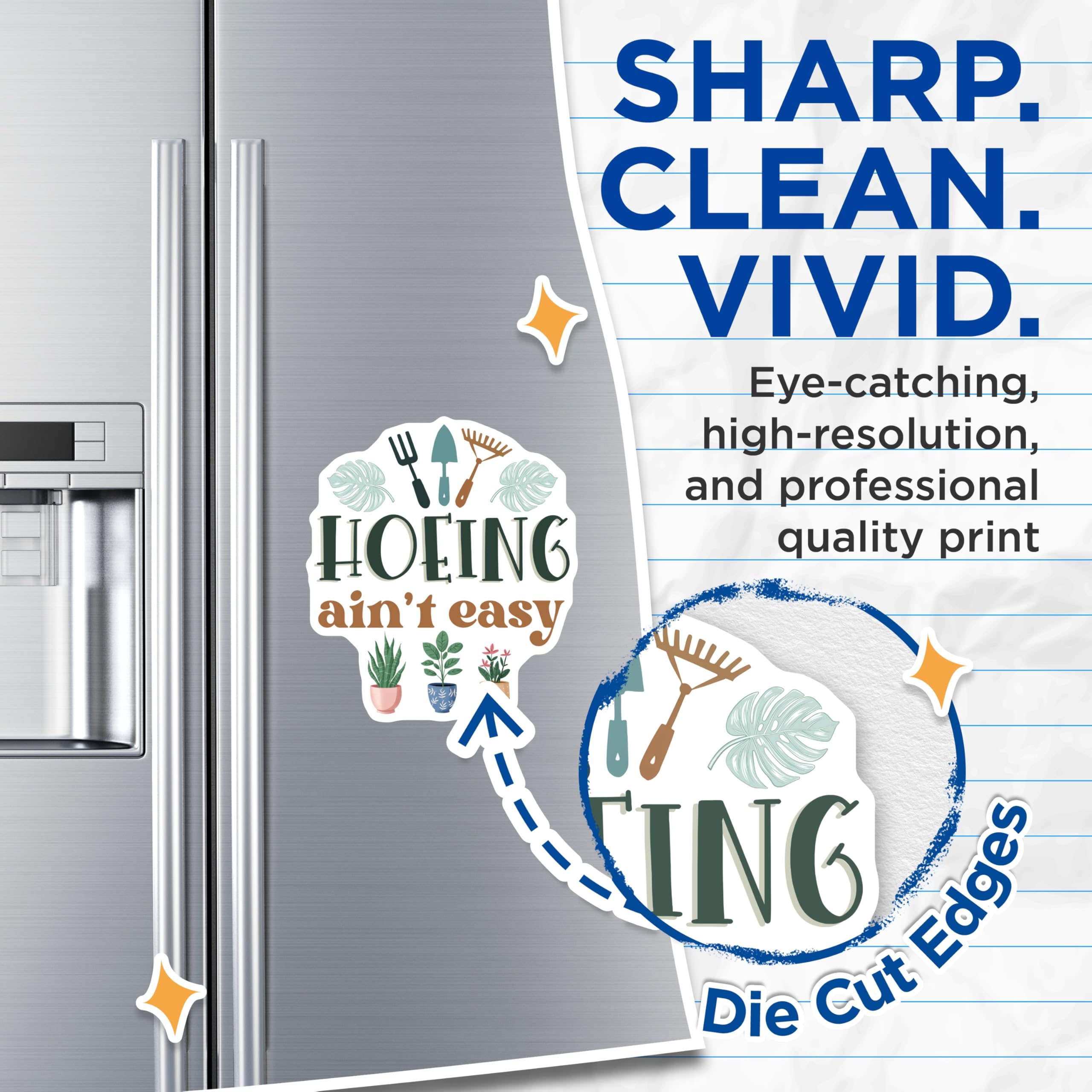 (2 Pack) Gardening Magnets - Funny Garden Quote - Plant Lover Decor - 5" On Longest Side - Premium Magnet - for Cars, Refrigerators, Toolboxes, Lockers - Made in USA - MAG17705
