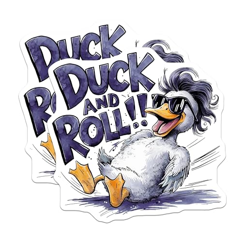 (2 Pack) Duck Art Stickers - 5" On Longest Side - Sticks to Smooth Flat Surfaces - Made in USA - BMCS8535 - BMCS8535