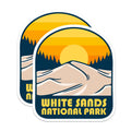 (2 Pack) White Sands National Park Magnets - USA Travel Souvenir - Fridge Decor - 5" On Longest Side - Premium Magnet - for Cars, Refrigerators, Toolboxes, Lockers - Made in USA - MAG17702