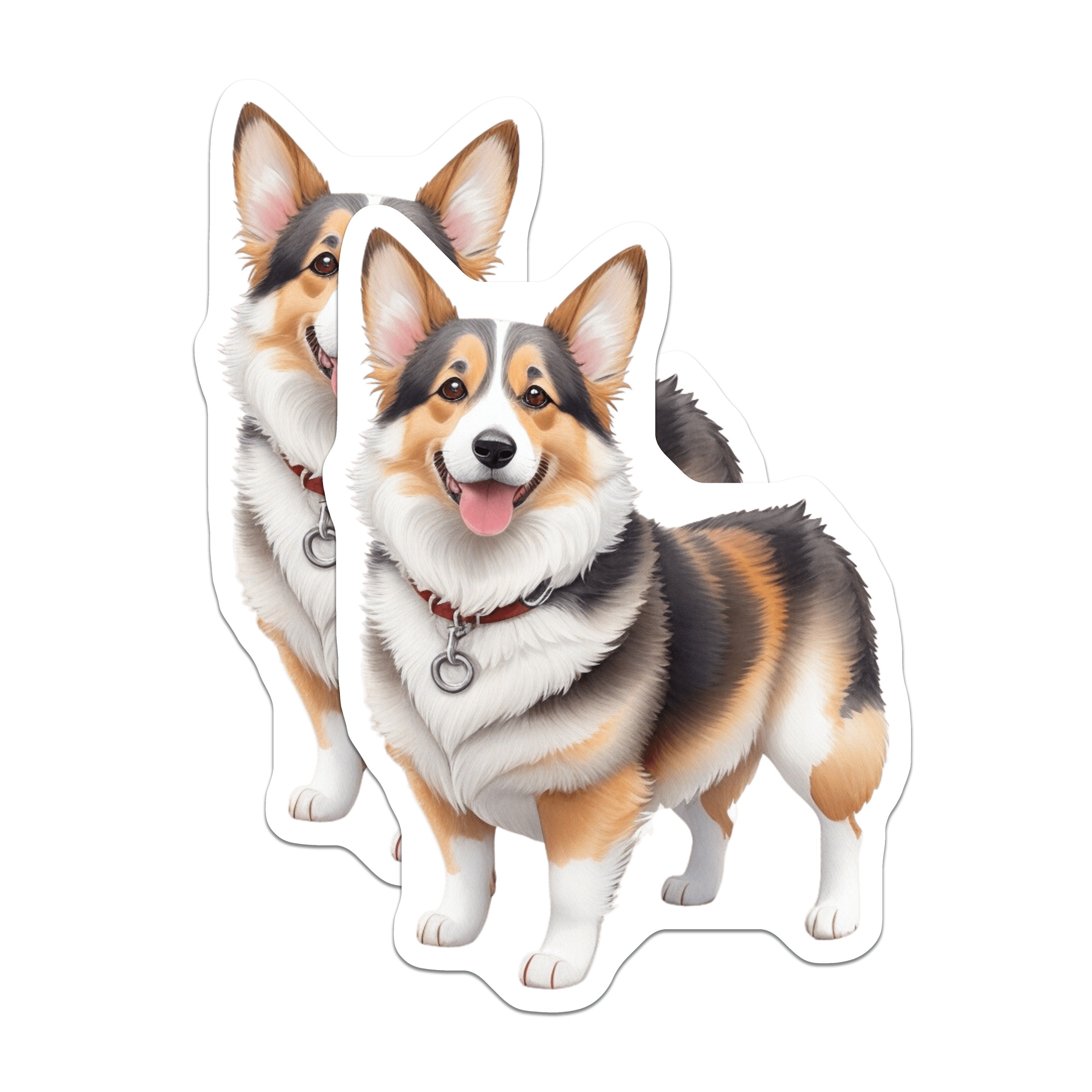 (2 Pack) Happy Corgi Dog Magnets - Pet Lover Fridge Decor - Pembroke Welsh Corgi - Dog Mom Dad Kitchen Accessory - Cute Puppy Magnet - 5" - Durable Magnet - Made in USA - MAG37439