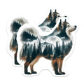 (2 Pack) Malamute Stickers - Wolf Dog Stickers - Mountain Forest Stickers - 5" On Longest Side - Sticks to Smooth Flat Surfaces - Made in USA - BMCS15890