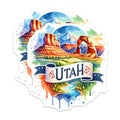 (2 Pack) Utah Magnets - Scenic Utah Travel Souvenir - National Parks Magnets - Utah Artwork Decor - 5" On Longest Side - for Cars, Fridges, Toolboxes - Made in USA - MAG6943