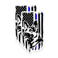 (2 Pack) German Shepherd Thin Blue Line Magnets - American Flag K9 Police Dog - Law Enforcement Patriot Dog Owner - 5 Inches On Longest Side - Thick Durable Magnet - Made in USA - MAG20826