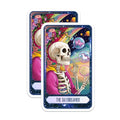 (2 Pack) Skeleton Illustration Magnet - Psychedelic Art - 5" On Longest Side - Sticks to Smooth Flat Surfaces - Made in USA - MAG10000