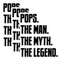 (3 Pack) Pops The Man Decals - The Myth - The Legend - Dad Decal - 3 Inches On Longest Side - Easy Peel & Apply - Made in USA - 3MCS4037