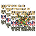 (3 Pack) Veteran Decals - Military Support - Patriotic Decor - 3 Inches On Longest Side - Easy Peel & Apply - Made in USA - 3MCS7129