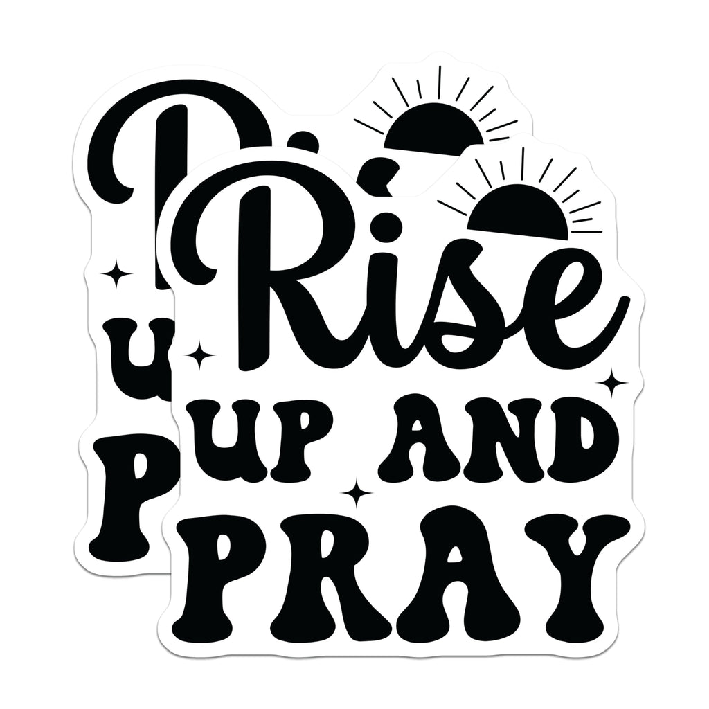 (2 Pack) Rise Up and Pray Magnets - Christian Inspirational Decor - Faith Scripture Reminder for Home - 5 Inches On Longest Side - Thick Durable Magnet - Made in USA - MAG27996
