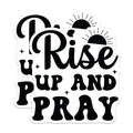 (2 Pack) Rise Up and Pray Magnets - Christian Inspirational Decor - Faith Scripture Reminder for Home - 5 Inches On Longest Side - Thick Durable Magnet - Made in USA - MAG27996