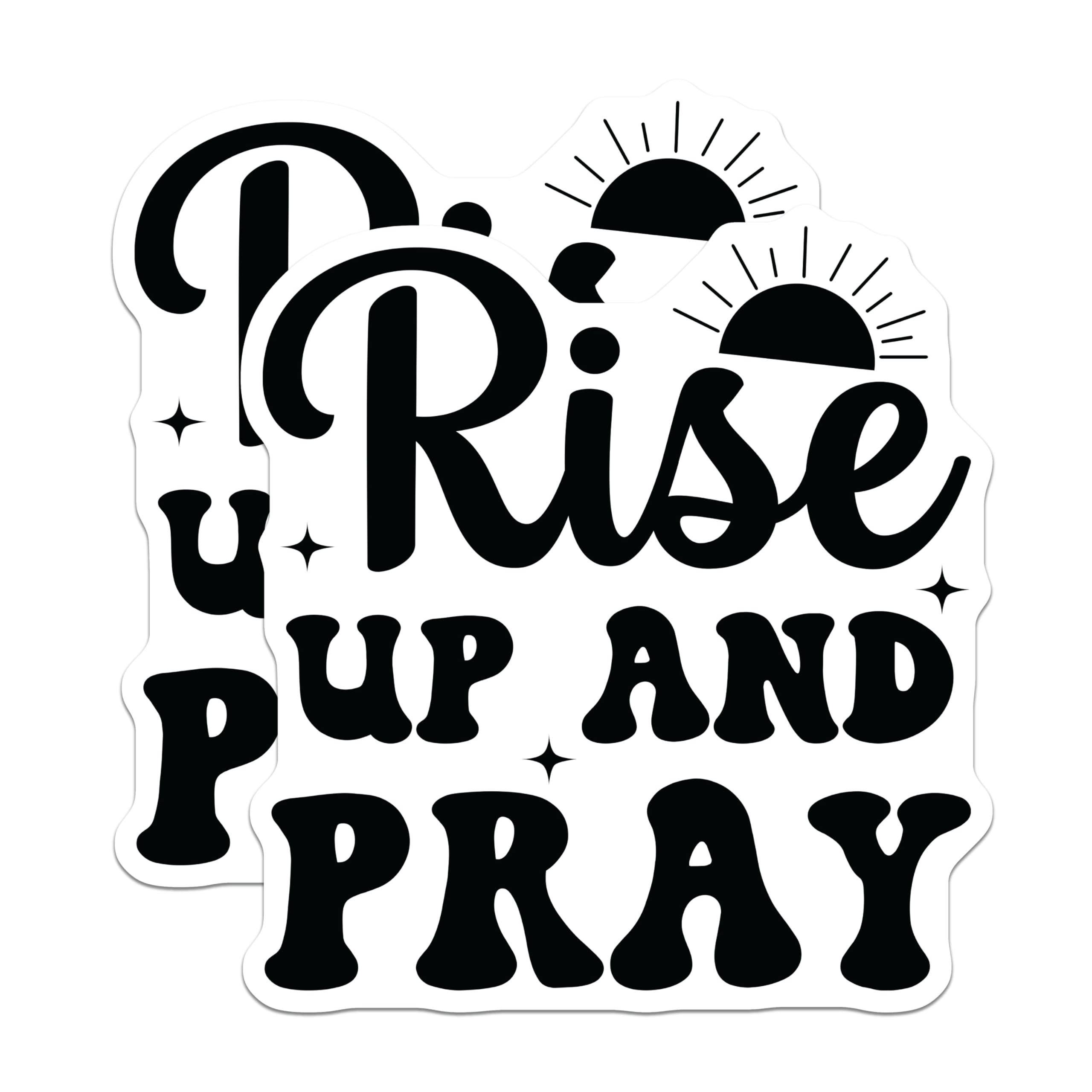 (2 Pack) Rise Up and Pray Magnets - Christian Inspirational Decor - Faith Scripture Reminder for Home - 5 Inches On Longest Side - Thick Durable Magnet - Made in USA - MAG27996