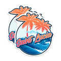(2 Pack) Saint Lucia Magnets - Tropical Island Decor - Caribbean Travel Souvenir - 5" On Longest Side - Premium Magnet - for Cars, Refrigerators, Toolboxes, Lockers - Made in USA - MAG18541
