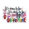 (2 Pack) Autism Acceptance Magnets - It's Okay to Be Different Design - Neurodiversity Puzzle Bow - 5 Inches On Longest Side - Thick Durable Magnet - Made in USA - MAG24514