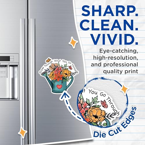 (2 Pack) Inspirational Quote Magnets - Watering Can Art Magnets - Motivational Floral Magnets- 5" On Longest Side - for Fridges, Toolboxes, Cars - Made in USA - MAG2951