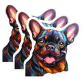 (3 Pack) French Bulldog Decals - Cute Dog Stickers - Laptop Decals - 3 Inches On Longest Side - Easy Peel & Apply - Made in USA - 3MCS2724