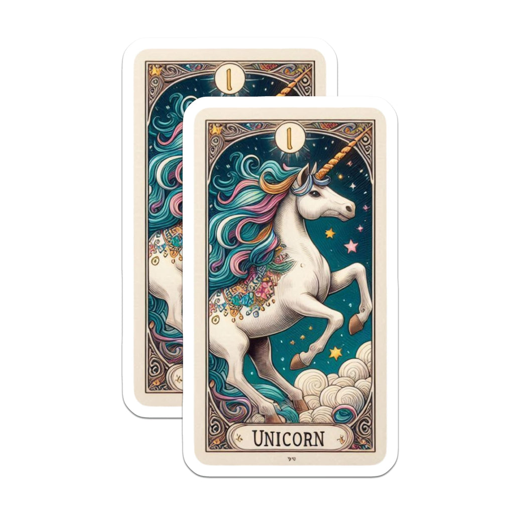 (2 Pack) Unicorn Magnets - Fantasy Art Decor - Mystical Animal Fridge Magnet - 5 Inches On Longest Side - Thick Durable Magnet - Made in USA - MAG22489