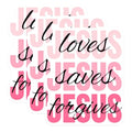 (3 Pack) Jesus Loves Decals - Religious Decal - Christian Decal - 3 Inches On Longest Side - Easy Peel & Apply - Made in USA - 3MCS7689
