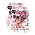 (2 Pack) Life Status Holding It Together Magnets - Funny Relatable Woman - Sarcastic Mom Life - Pink Bubblegum Girl Decor - 5 Inches On Longest Side - Thick Durable Magnet - Made in USA - MAG39542