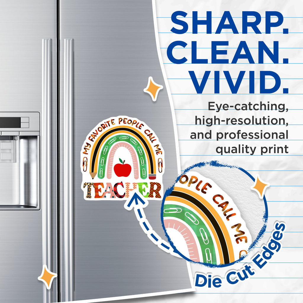 (2 Pack) Teacher Appreciation Magnets - Educator Refrigerator Decor - School Classroom Item - 5 Inches On Longest Side - Thick Durable Magnet - Made in USA - MAG36999