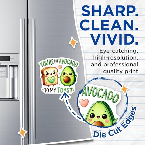 (2 Pack) YouÃ¢â‚¬â„¢re The Avocado to My Toast Magnets - Cute Avocado and Toast Magnets - Fun Kitchen Decor Magnets - 5" On Longest Side - for Cars, Refrigerators, Toolboxes, Lockers - Made in USA BMCS3351
