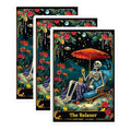 (3 Pack) Relaxer Decals - Skeleton Art - Summer Skeleton Decals - 3 Inches On Longest Side - Easy Peel & Apply - Made in USA - 3MCS0017