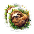 (2 Pack) Sleeping Sloth Magnets - Cute Animal Decor - Nature Lover Fridge Organizer - Nursery Kitchen Home Decor - 5 Inches On Longest Side - Thick Durable Magnet - Made in USA - MAG27631