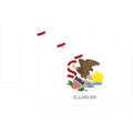 (3 Pack) Illinois State Flag Decals - Laptop Decal - State Pride Stickers - 3 Inches On Longest Side - Easy Peel & Apply - Made in USA - 3MCS0185