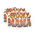 (2 Pack) Spooky Mama Magnets - Halloween Kitchen Decor - Goth Mom Vibes - Skeleton Hand Art - 5 Inches On Longest Side - Thick Durable Magnet - Made in USA - MAG25153