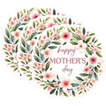 (3 Pack) Mothers Day Decals - Floral Wreath Sticker - Laptop Decal - 3 Inches On Longest Side - Easy Peel & Apply - Made in USA - 3MCS6954