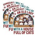 (3 Pack) Old Lady Cats Decals - Cat Lover - Funny Laptop Decal - 3 Inches On Longest Side - Easy Peel & Apply - Made in USA - 3MCS0946