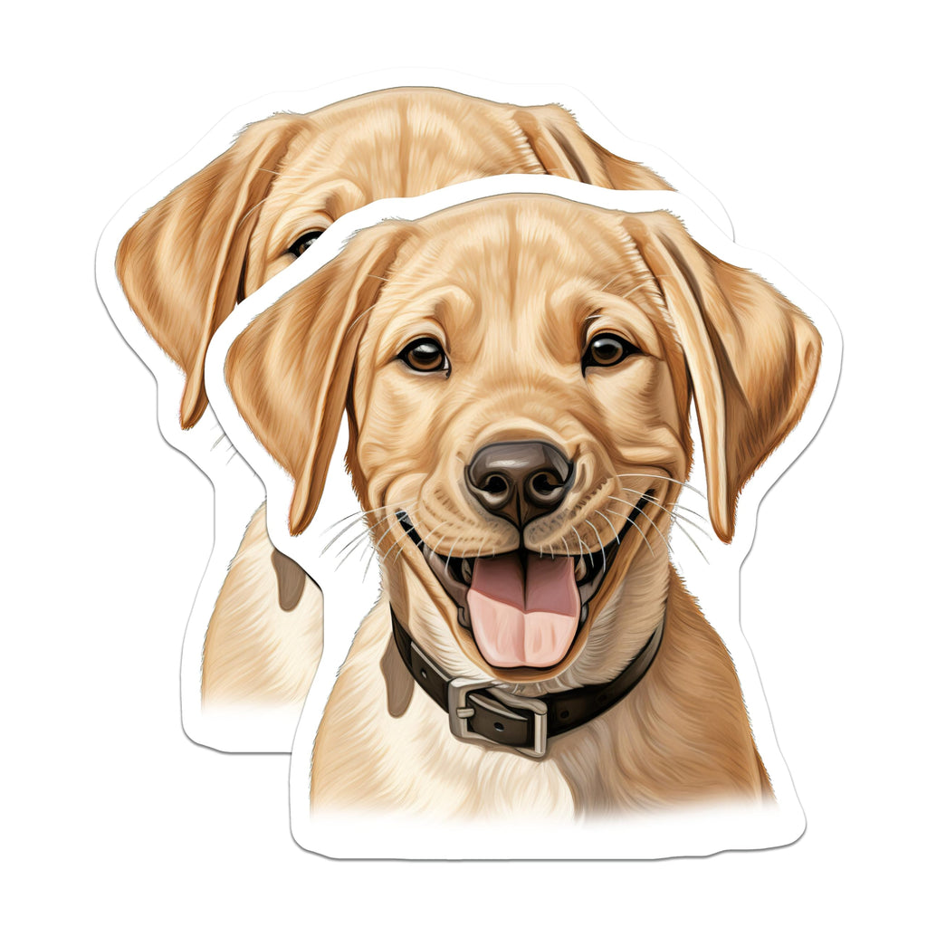 (2 Pack) Golden Retriever Puppy Magnets - Cute Dog Lover Magnets - Pet Owner Animal Fridge Magnets - 5 Inches On Longest Side - Thick Durable Magnet - Made in USA - MAG30815