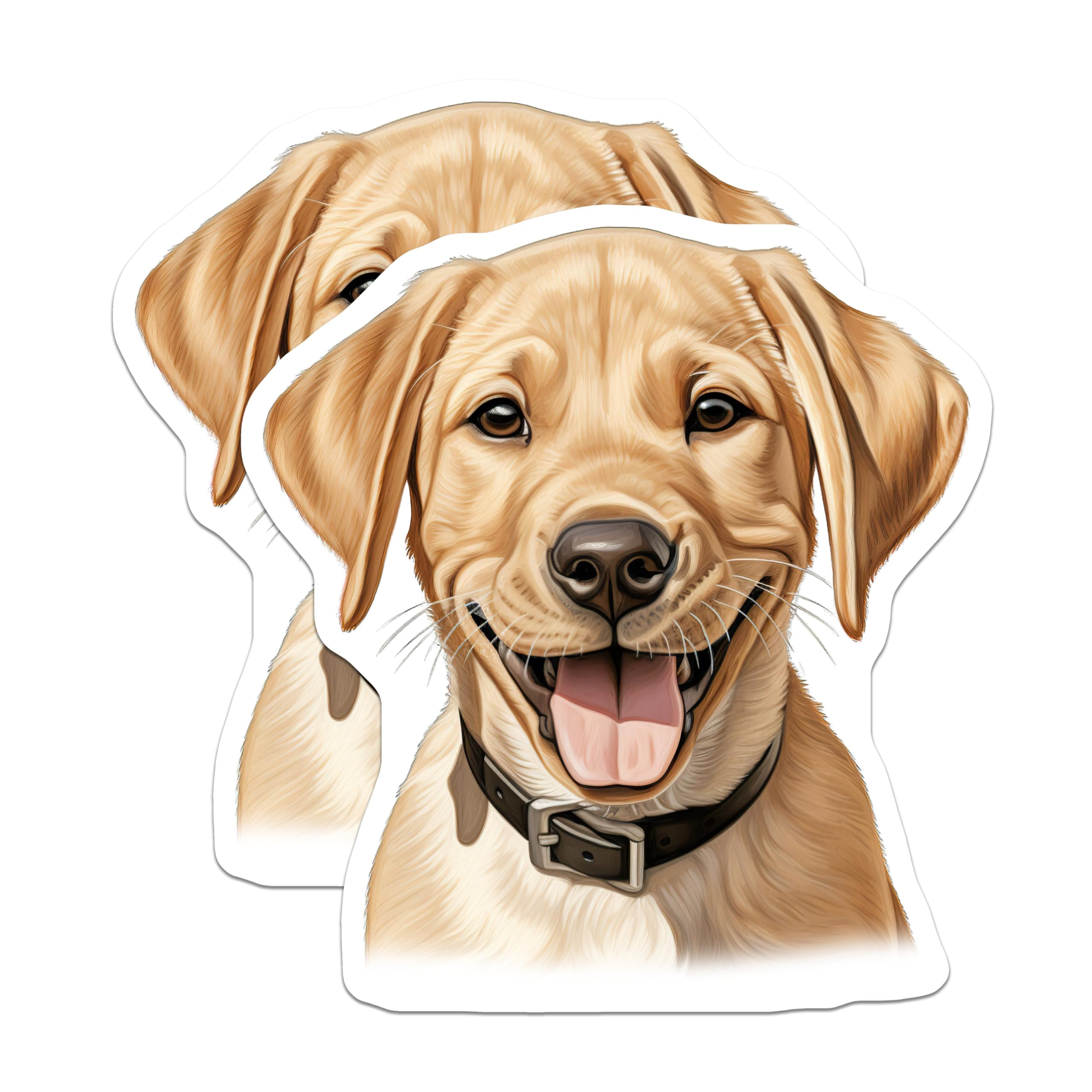 (2 Pack) Golden Retriever Puppy Magnets - Cute Dog Lover Magnets - Pet Owner Animal Fridge Magnets - 5 Inches On Longest Side - Thick Durable Magnet - Made in USA - MAG30815