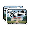 (2 Pack) Woodville Mississippi Magnets - Oldest Town Decor - Mississippi Travel Souvenir - 5" On Longest Side - Premium Magnet - for Cars, Refrigerators, Toolboxes, Lockers - Made in USA - MAG17163