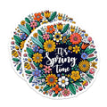 (2 Pack) It's Spring Time Magnets - 5" On Longest Side - for Cars, Fridges, Toolboxes - Made in USA - MAG7994