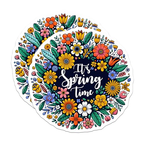 (2 Pack) It's Spring Time Magnets - 5" On Longest Side - for Cars, Fridges, Toolboxes - Made in USA - MAG7994