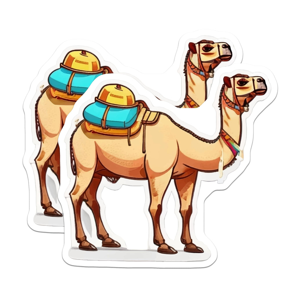 (2 Pack) Majestic Camel Magnets - Detailed Desert Animal Art - Exotic Safari Adventure Decor - Unique Refrigerator Ornaments - 5 Inches On Longest Side - Thick Durable Magnet - Made in USA - MAG21681