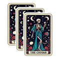 (3 Pack) Tarot Card Decals - Skeleton Tarot - The Cougar Card - 3 Inches On Longest Side - Easy Peel & Apply - Made in USA - 3MCS4139