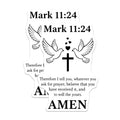 (2 Pack) Bible Verse Magnets - Mark 11 24 Quote - Christian Scripture Magnets - 5" On Longest Side - Premium Magnet - for Cars, Refrigerators, Toolboxes, Lockers - Made in USA - MAG15964