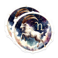 (2 Pack) Capricorn Magnets - Zodiac Sign Art - Astrology Decor Celestial - 5 Inches On Longest Side - Thick Durable Magnet - Made in USA - MAG36721