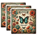 (3 Pack) Butterfly Decals - Garden Dreams - Floral Decals - 3 Inches On Longest Side - Easy Peel & Apply - Made in USA - 3MCS6019