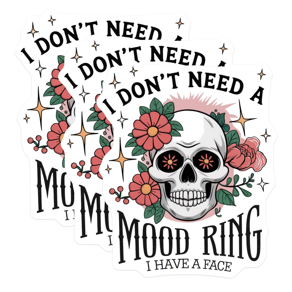 (3 Pack) Funny Skull Decals - Sarcastic Quote - Laptop Decals - 3 Inches On Longest Side - Easy Peel & Apply - Made in USA - 3MCS2865