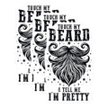 (3 Pack) Touch My Beard Decals - Funny Beard Quote - Laptop Decal - Pretty Man - 3 Inches On Longest Side - Easy Peel & Apply - Made in USA - 3MCS6223