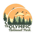 (2 Packs) Olympic National Park Magnets - Nature Hiking Outdoorsman Hiker Magnets - 5 Inches On Longest Side - Premium Magnet - for Fridges, Toolboxes, Cars - Made in USA - MAG2501