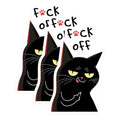 (3 Pack) Cat Attitude Decals - Middle Finger Decal - Funny Cat Decal - 3 Inches On Longest Side - Easy Peel & Apply - Made in USA - 3MCS6591
