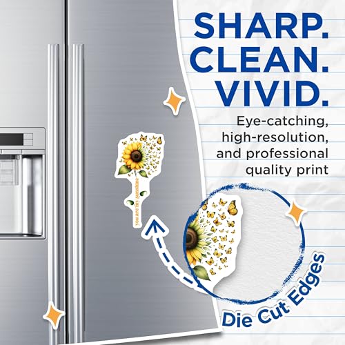(2 Pack) Sunflower You are My Sunshine Magnets - 5" On Longest Side - for Cars, Fridges, Toolboxes - Made in USA - MAG7982
