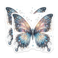 (2 Pack) Iridescent Butterfly Magnets - Fairycore Kitchen Decor - Enchanted Room Accent - 5 Inches On Longest Side - Thick Durable Magnet - Made in USA - MAG38283