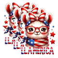 (3 Pack) Patriotic Llama Decals - American Llama - Llama Laptop Decals - 3 Inches On Longest Side - Easy Peel & Apply - Made in USA - 3MCS1545