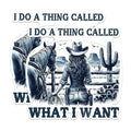 (2 Pack) Western Cowgirl Stickers - I Do What I Want - Horse Riding Western Scene - Funny Cowgirl - 5" On Longest Side - Sticks to Any Smooth Flat Surface - Made in USA - BMCS2574
