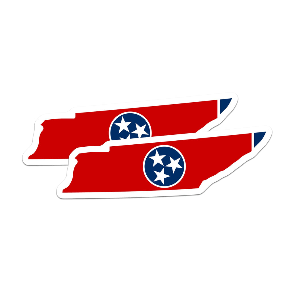 (2 Pack) Tennessee Flag Magnets - Tennessee State Outline Magnet Set - Southern Pride Decor - American State Souvenirs - 5 Inches On Longest Side - Thick Durable Magnet - Made in USA - MAG21908