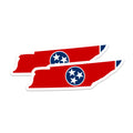 (2 Pack) Tennessee Flag Magnets - Tennessee State Outline Magnet Set - Southern Pride Decor - American State Souvenirs - 5 Inches On Longest Side - Thick Durable Magnet - Made in USA - MAG21908