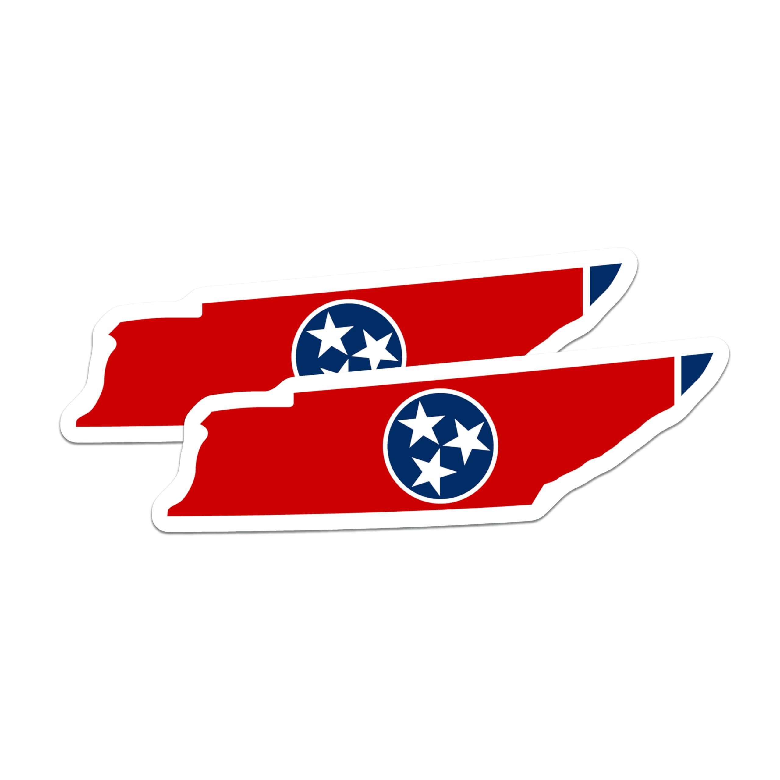 (2 Pack) Tennessee Flag Magnets - Tennessee State Outline Magnet Set - Southern Pride Decor - American State Souvenirs - 5 Inches On Longest Side - Thick Durable Magnet - Made in USA - MAG21908
